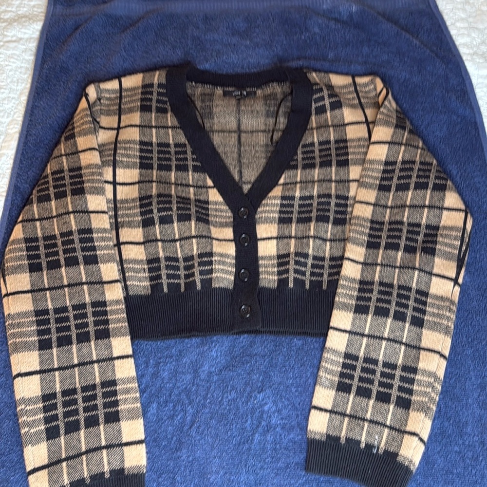Plaid cardigan